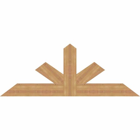 Ekena Millwork Saratoga Smooth Timber Gable Bracket, Western Red Cedar, 60"W x 22"H x 1 1/2"D x 5 1/2"F, 9/12 Pitch GBW060X22X0206SAR00SWR